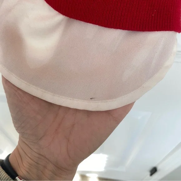 Calvin Klein Women’s Red Scoop Neck Long Sleeve Top Size Large - Picture 4 of 8